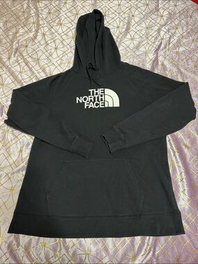 💥 WOMANS The North Face Black Hoodie with White Logo